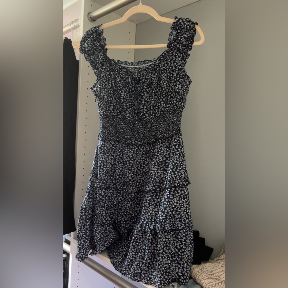 Blue floral Mini Dress Size S-M